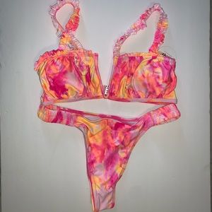 New with Tag Haute Pink, Orange, Yellow Bikini